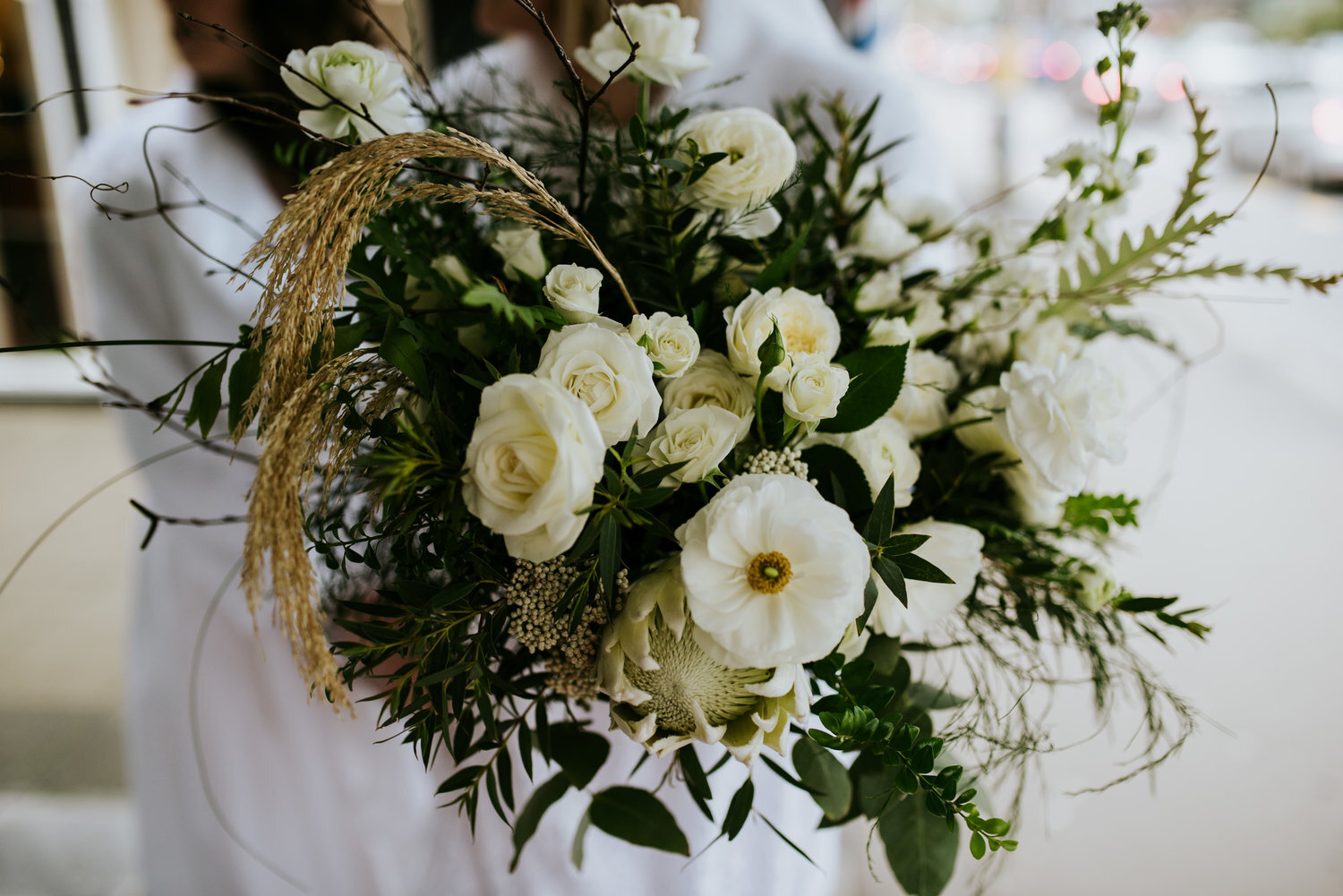 Auckland Wedding Florist Table Flower Studio Lush White Bridal Bouquet.jpg