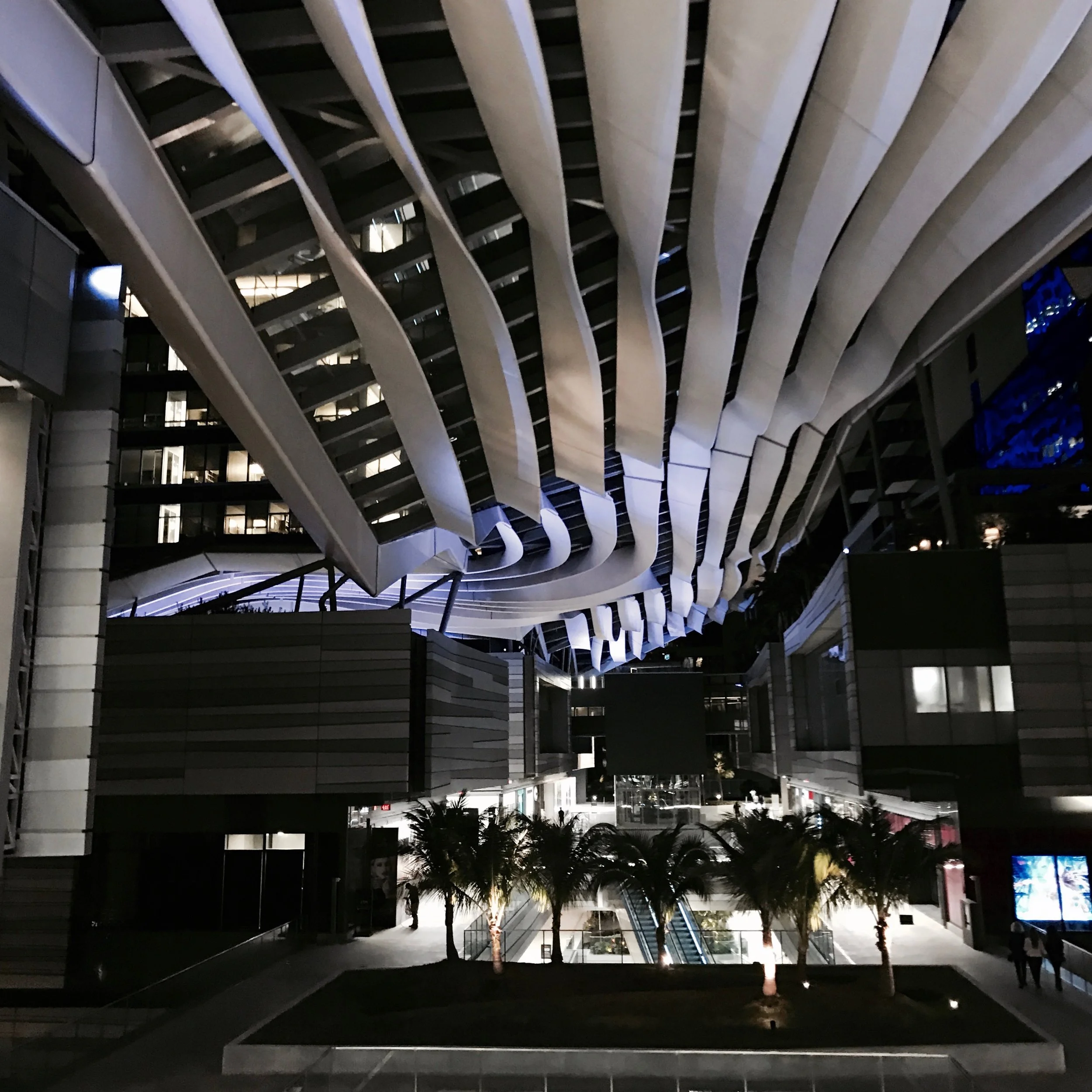 Climate Ribbon at Night by: Hugh Dutton and AssociesLocation: Brickell City CenterPhoto By NB