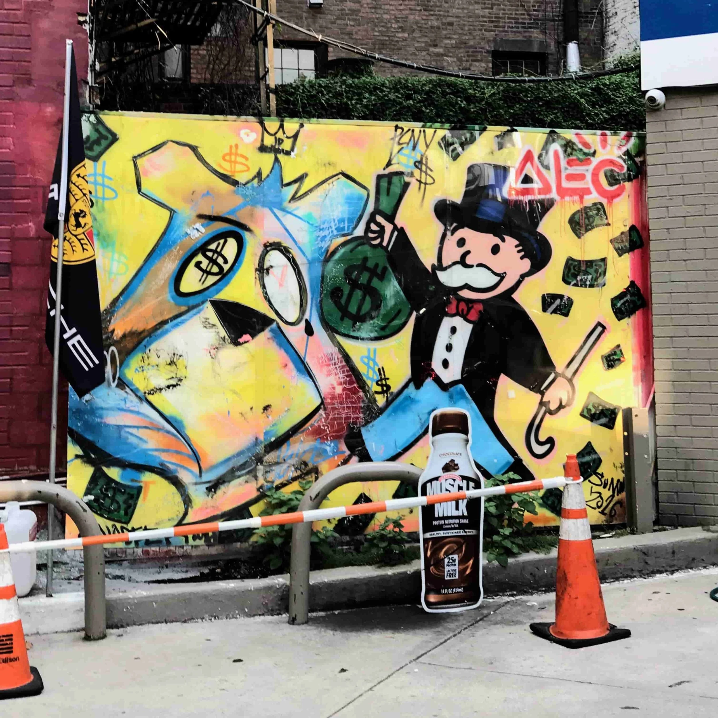 Rich Uncle penny bags at the West Village gas station in NYC 