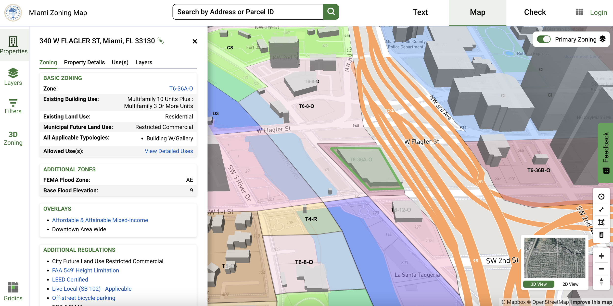 Flagler on the River Miami Zoning Map iBuild