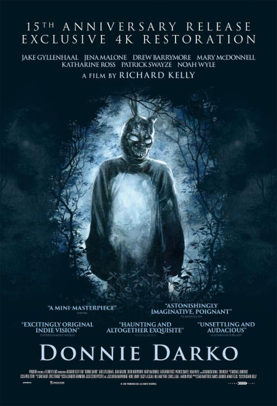 Donnie is a troubled high school student: in therapy, prone to sleepwalking and in possession of an imaginary friend, a six-foot rabbit named Frank, who tells him the world is going to end in 28 days, 6 hours, 42 minutes and 12 seconds. During that time he will navigate teenage life, narrowly avoid death in the form of a falling jet engine, follow Frank's maladjusted instructions and try to maintain the space-time continuum.