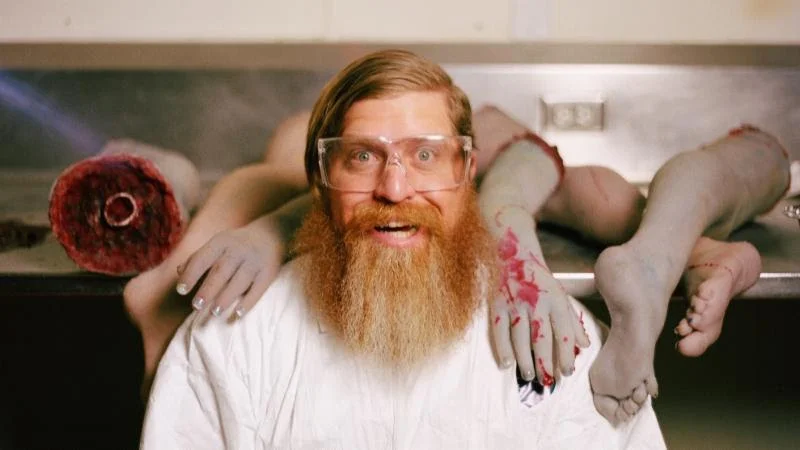 This is Pool Party Massacre's Writer-Director Drew Marvick. He loves horror and has an awesome beard.