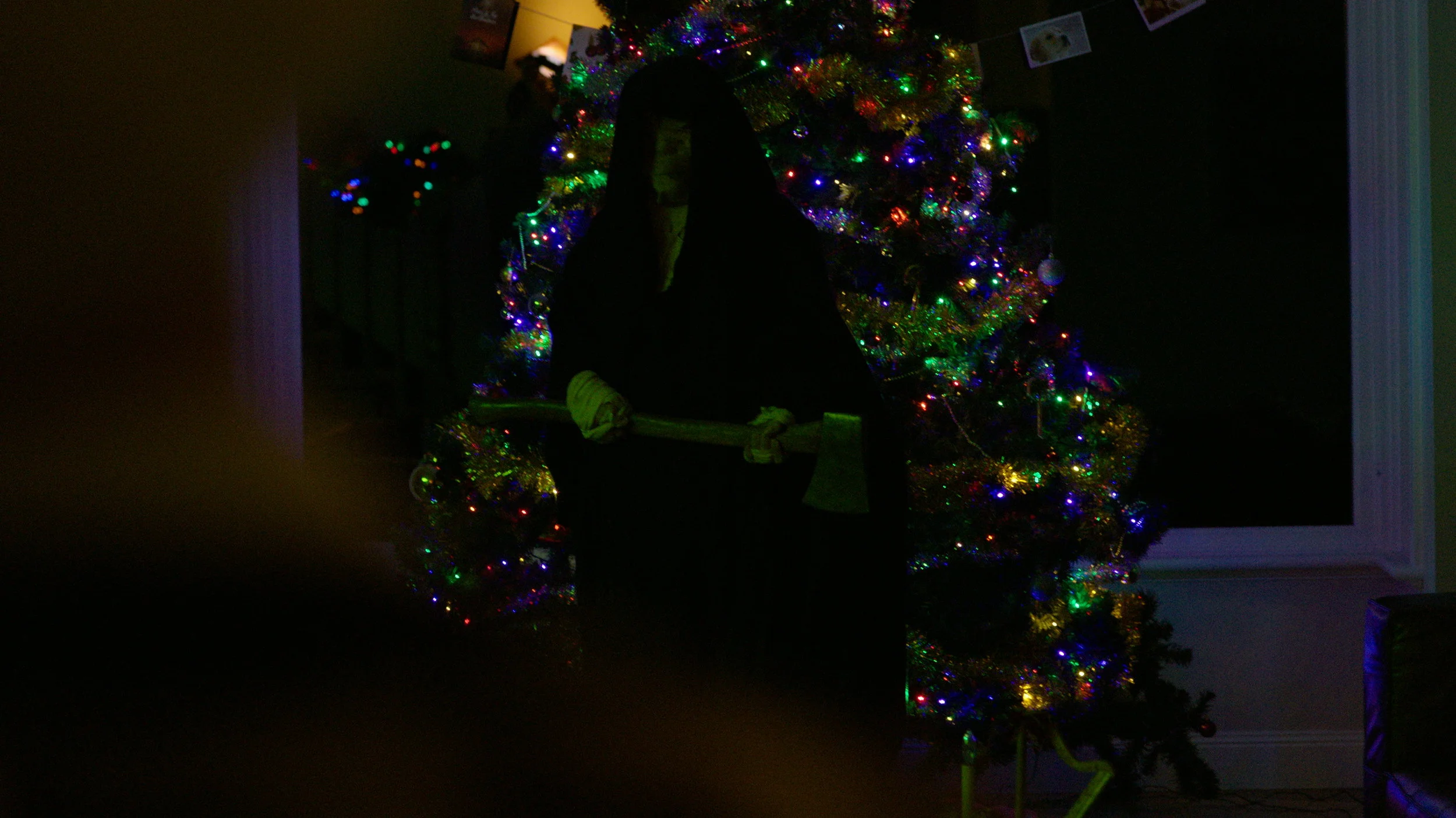 Cletus wit Ace at Tree - Red Christmas Photo by Douglas Burdorff.jpeg