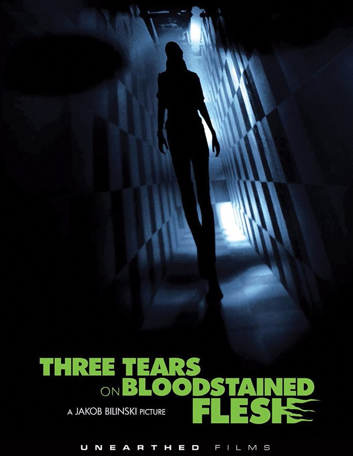 THREE TEARS ON BLOODSTAINED FLESH is a modern, Midwesternized spin on the Giallo. This is the tale of Dominic, a man with a dark past who returns to the small town he's long since abandoned, to bury his niece Lexie, who has recently passed. Dragging his troubled daughter Kendall along with him, he simultaneously reunites with his estranged sister, Stella and reignites a past rivalry with the corrupt town sheriff, Rex Drisko. Convinced that there is more behind Lexie's death than is being said, Dominic begins digging around the town, probing its strange inhabitants, and in the process unearths his own demons and uncovers the town's dark secrets, which include a mysterious cult, a supernatural curse, a masked killer, and a very high body count. Everyone is both a suspect and potential victim, and only one thing is for sure: the Earth will be stained red before Dominic uncovers the truth. -IMDB