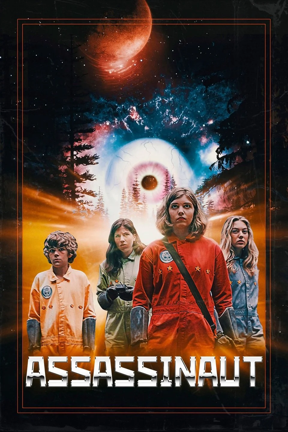 A team of four teenage astronauts braves the alien wilderness of a distant planet to save Earth's president from a deadly assassin.