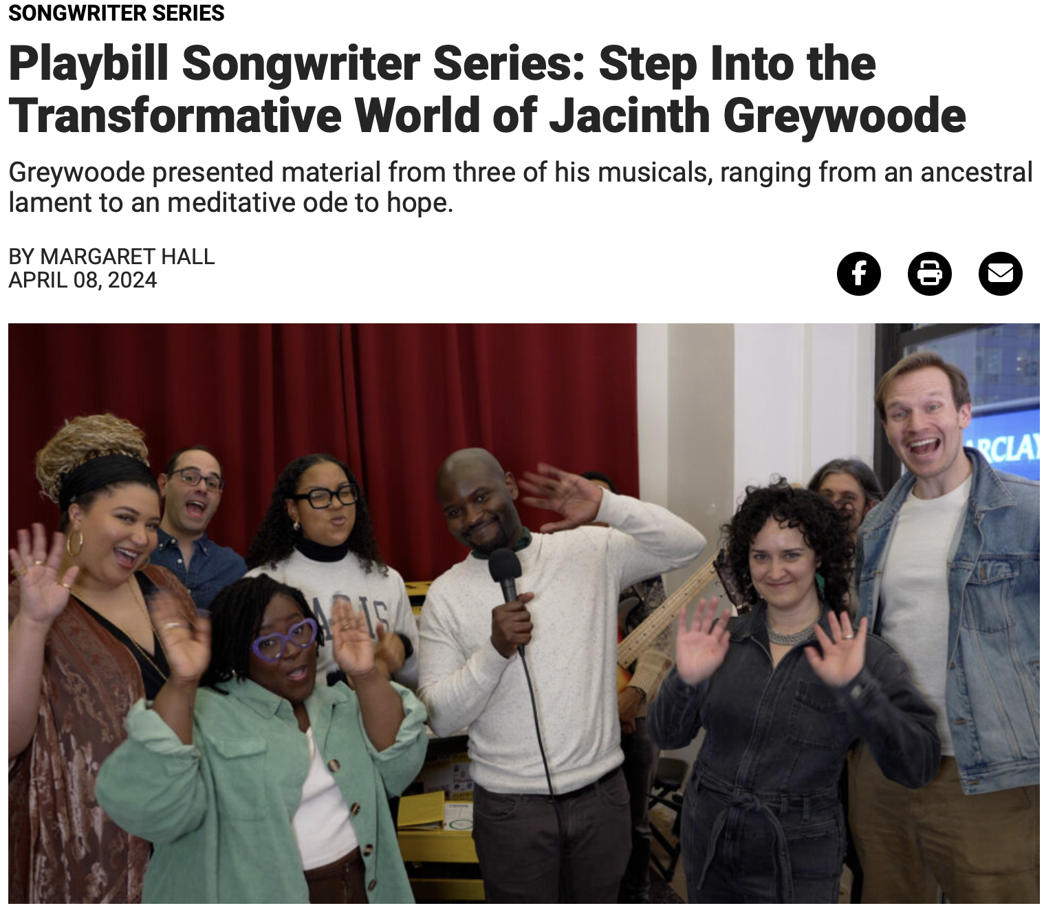 Playbill Songwriter Series!