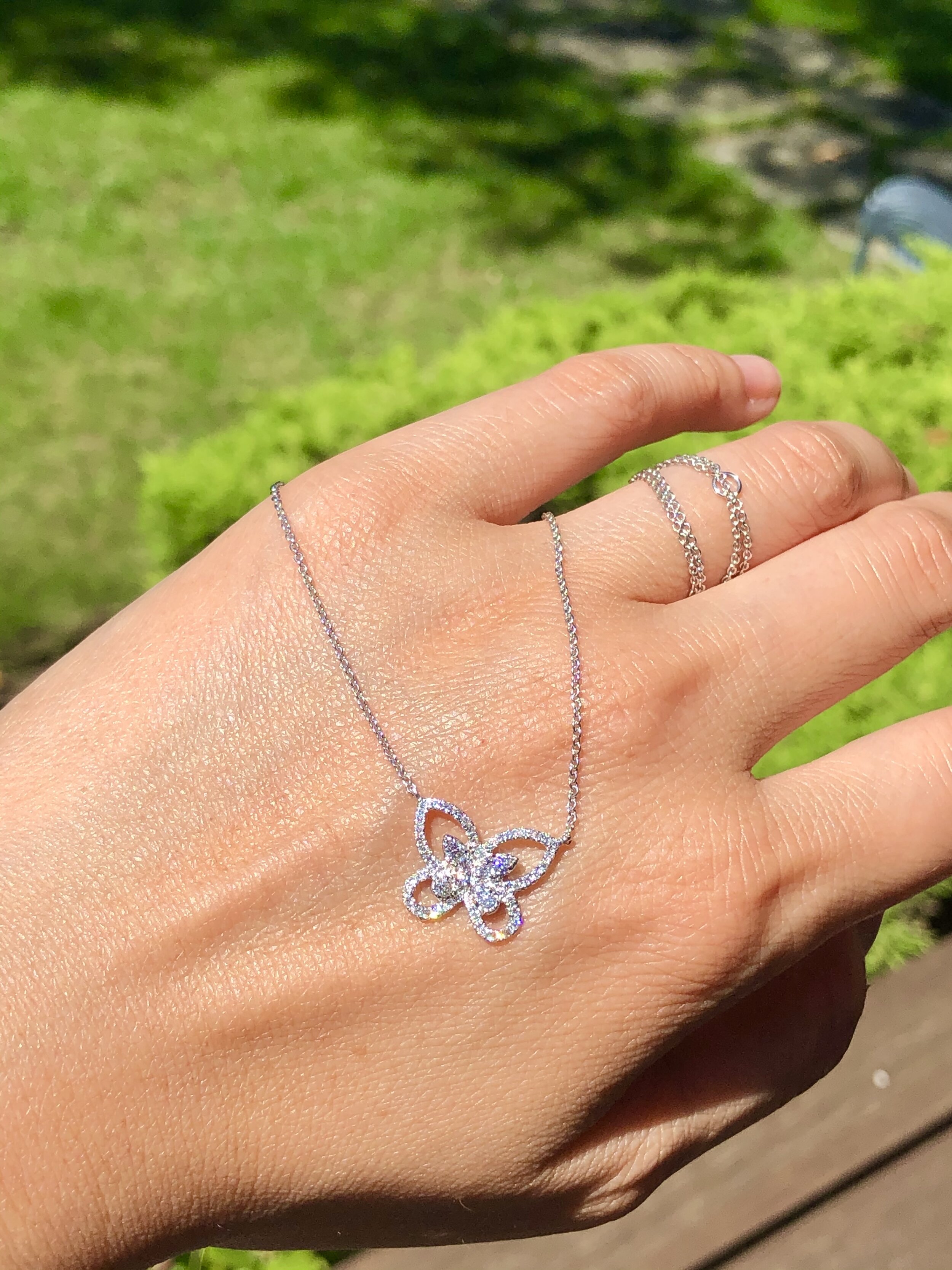 Davy Butterfly Diamond Pendant  