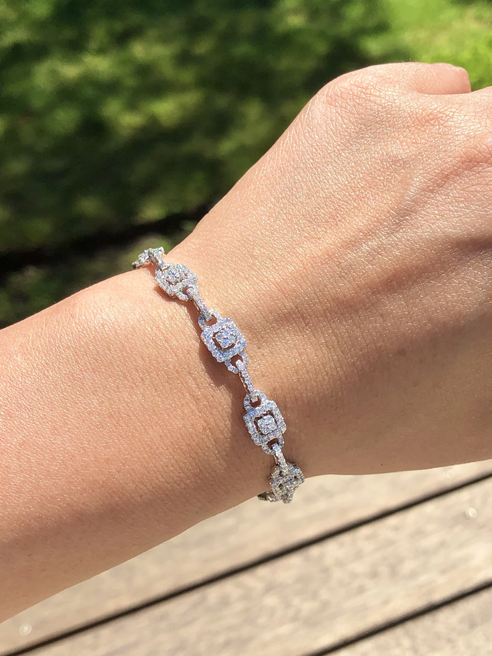Isa diamond fancy diamond link bracelet — J. Sampieri