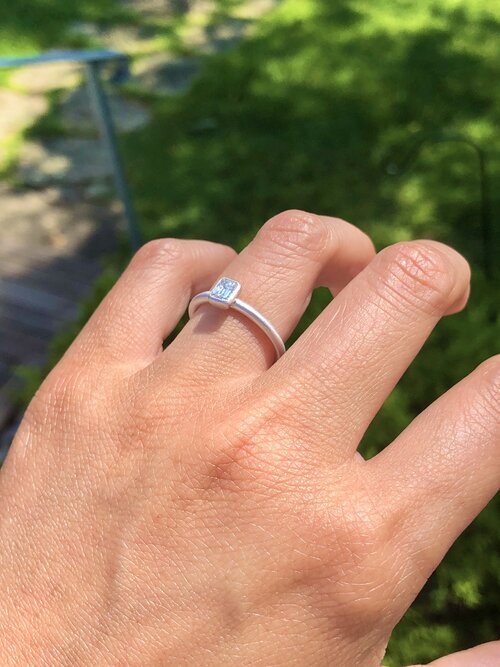 Round Bezel Edge Solitaire Ring — J. Sampieri