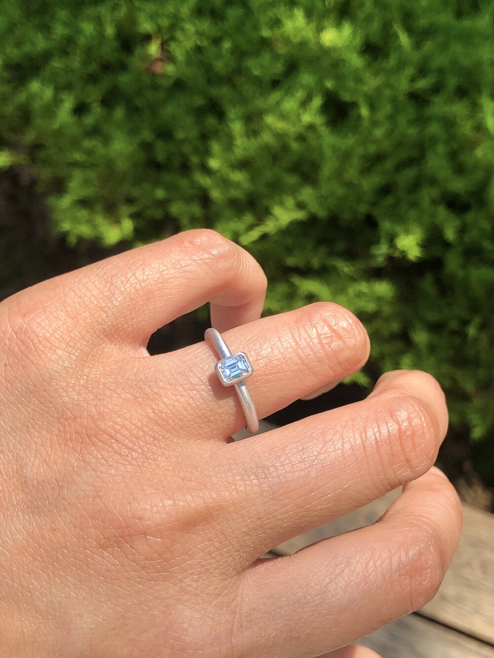 Round Bezel Edge Solitaire Ring — J. Sampieri