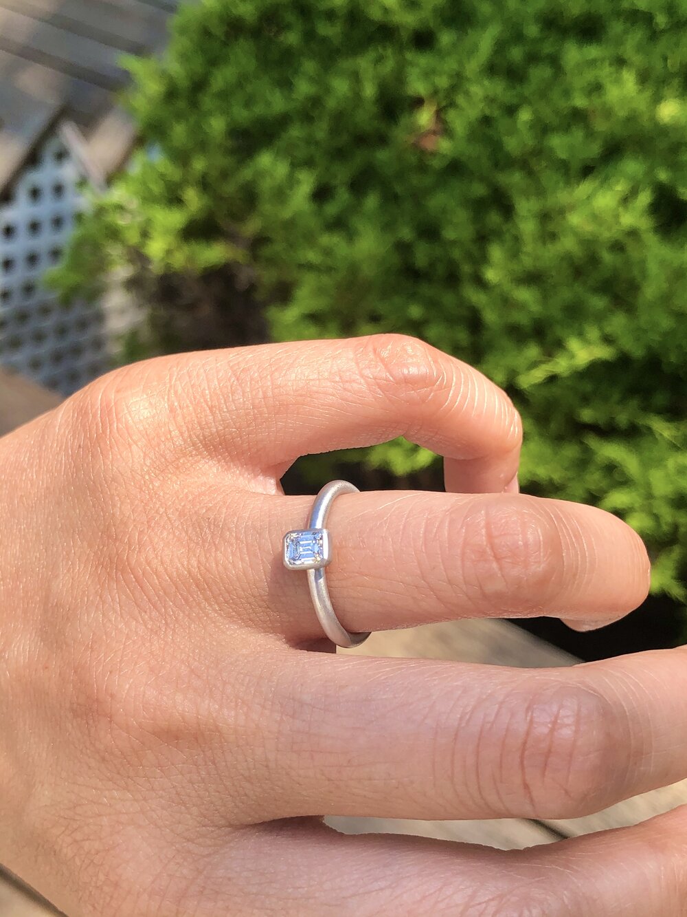 Round Bezel Edge Solitaire Ring — J. Sampieri