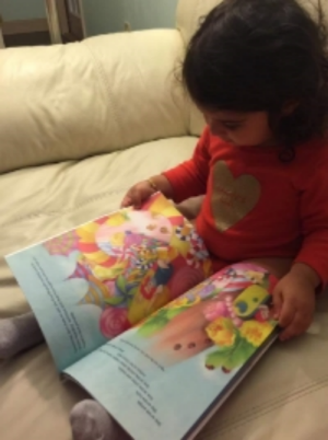 My friend Arianna's daughter Alina reads about April and her adventures in creativity.
