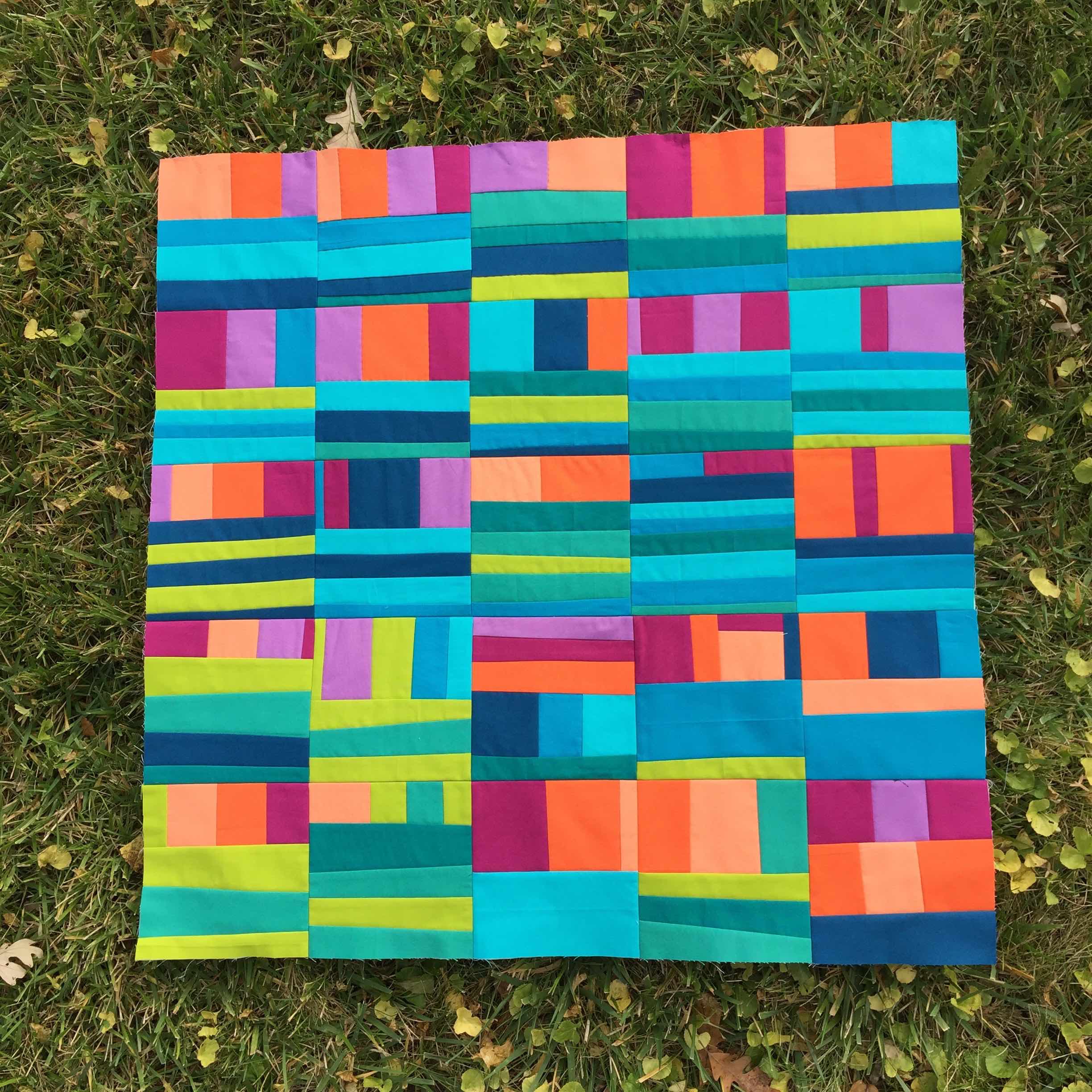 Day 126-150 Sunrise Over Water, 2015. Peapod green is the light green color seen in the horizontal strips.