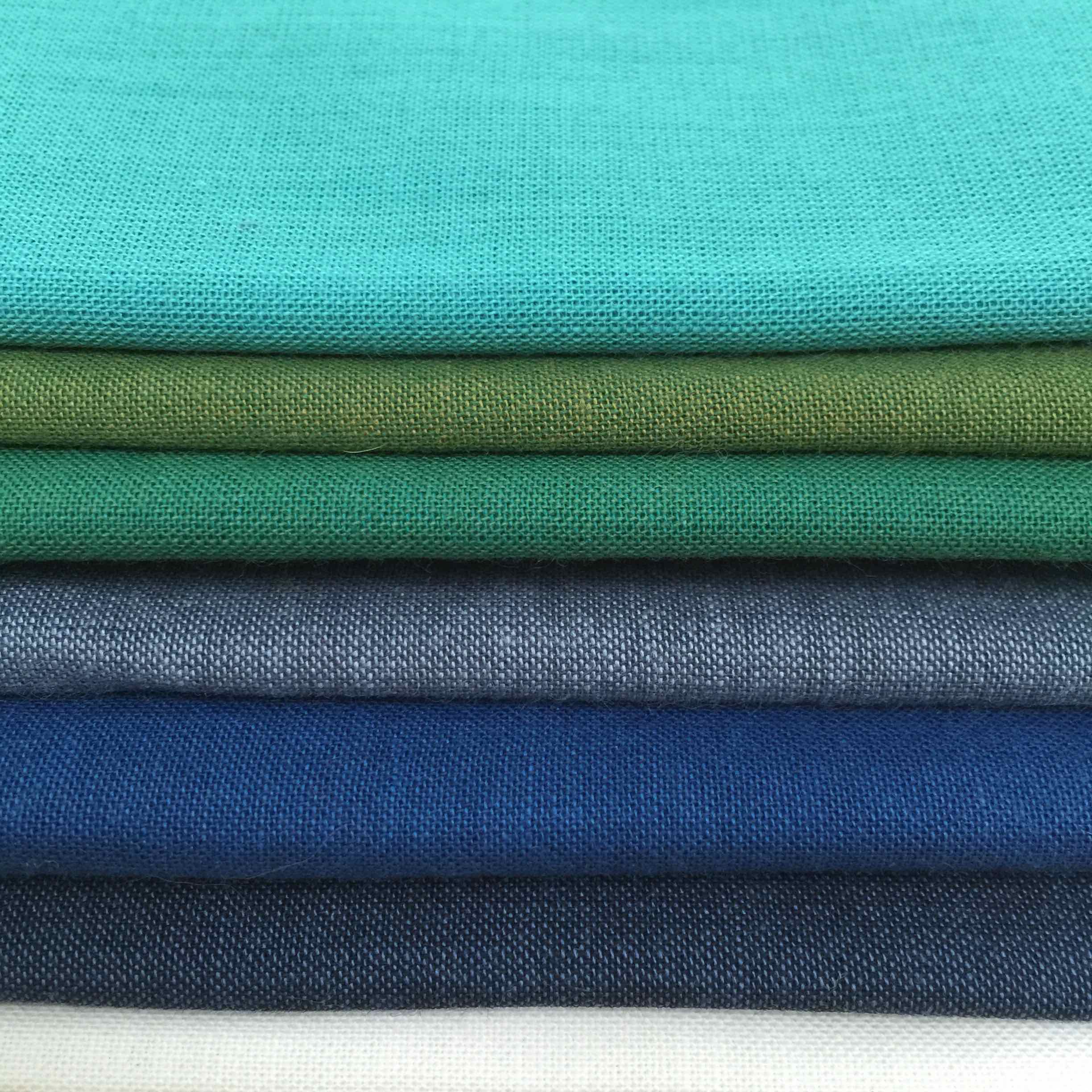 Fabric selection for Fractured Blue Sky series, 2015.