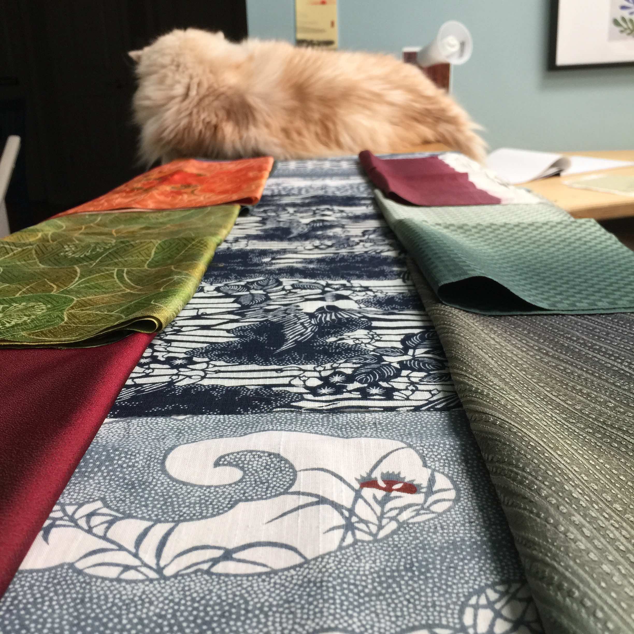 Typical day in the studio with our Siberian cat Jasper.