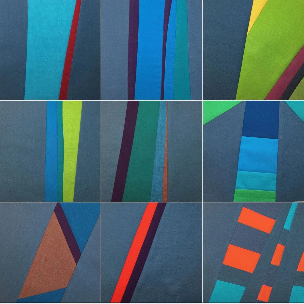 Bits and Pieces of 2015. Nine daily squares from the series.