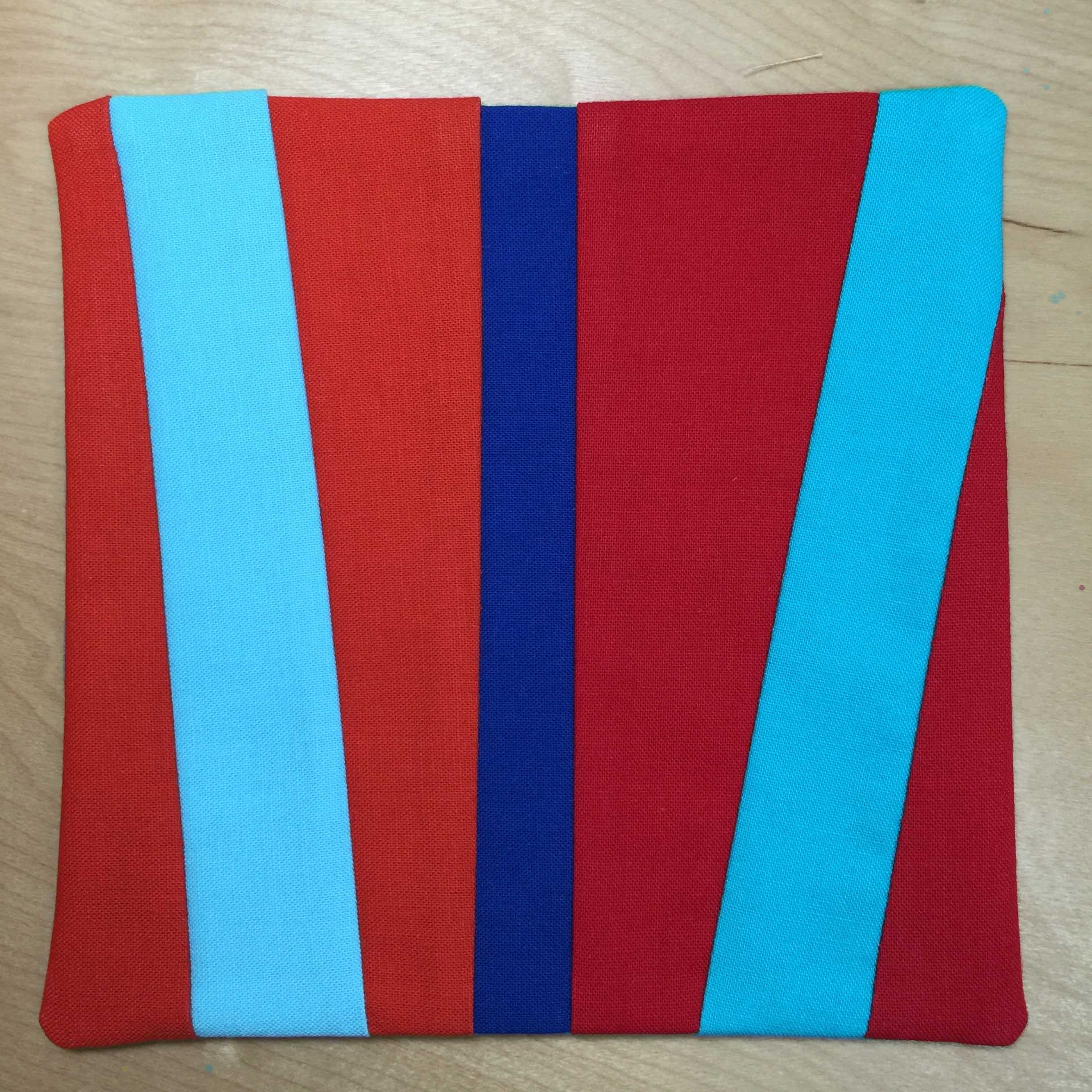 Daily 6 inch square from my Fire series which I sent to fellow Gee's Bend quilt fan.