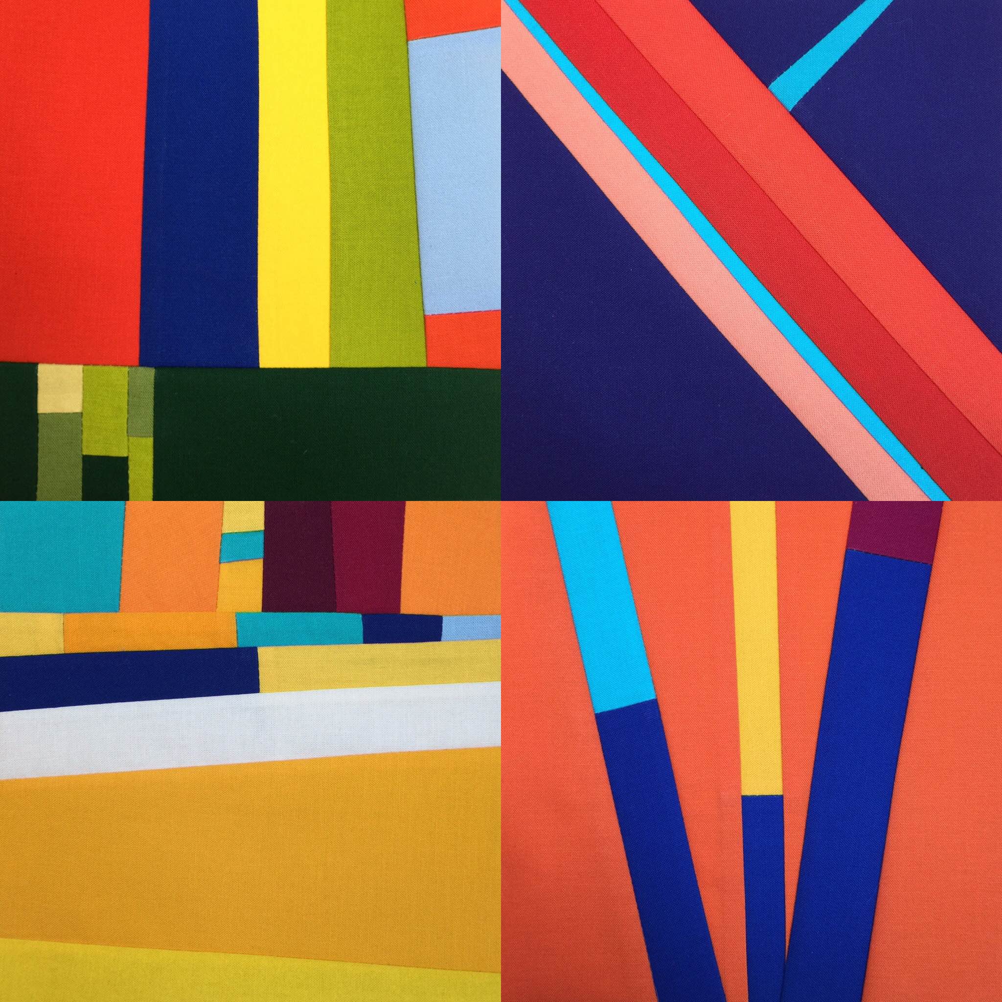My favorite daily squares of each of the Four Elements series, 2016. Upper left: Earth Upper right: Water Lower left: Sky Lower right: Fire