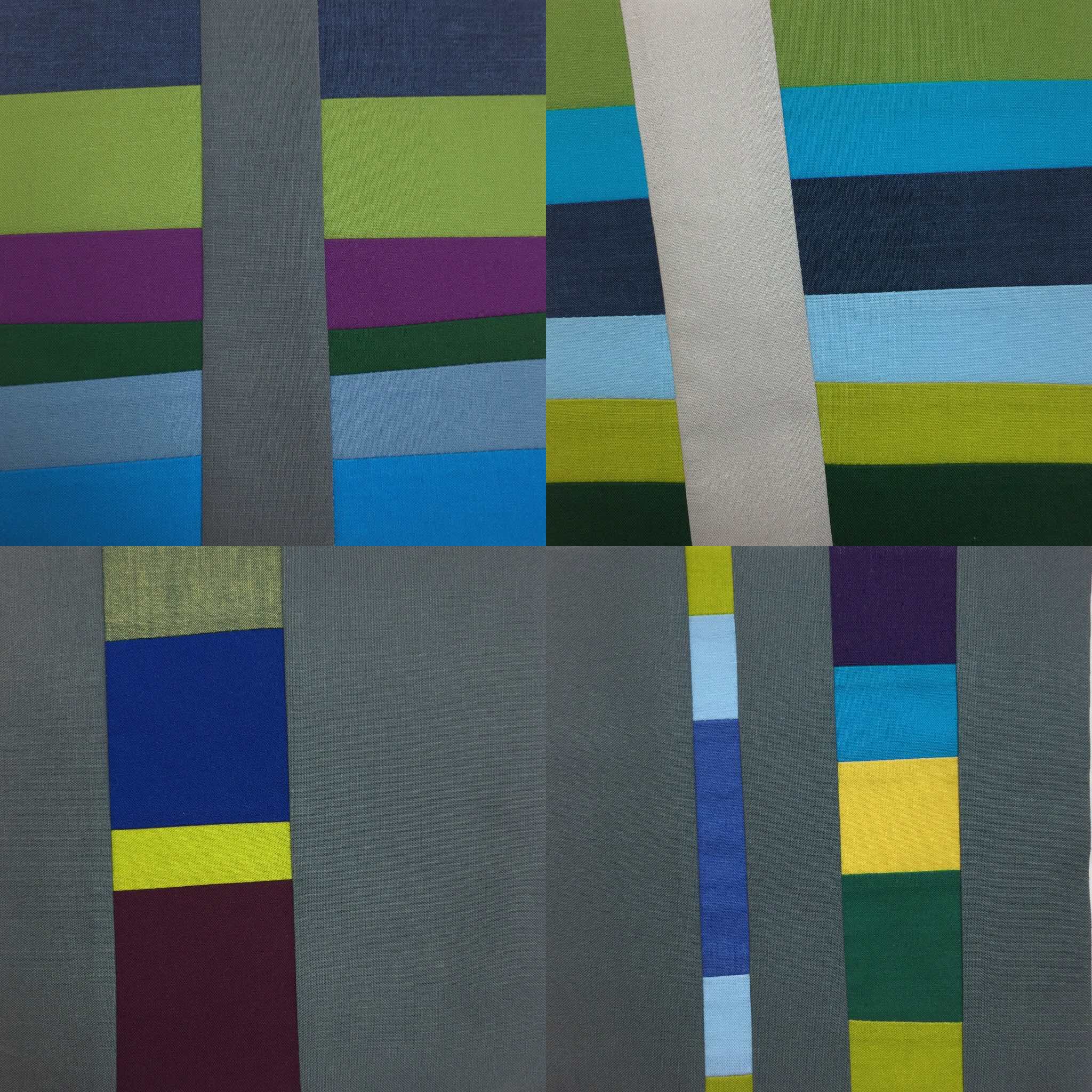 Two daily squares on the top row of current series Inverse Trees . Two daily squares of past series Trees on the bottom row.