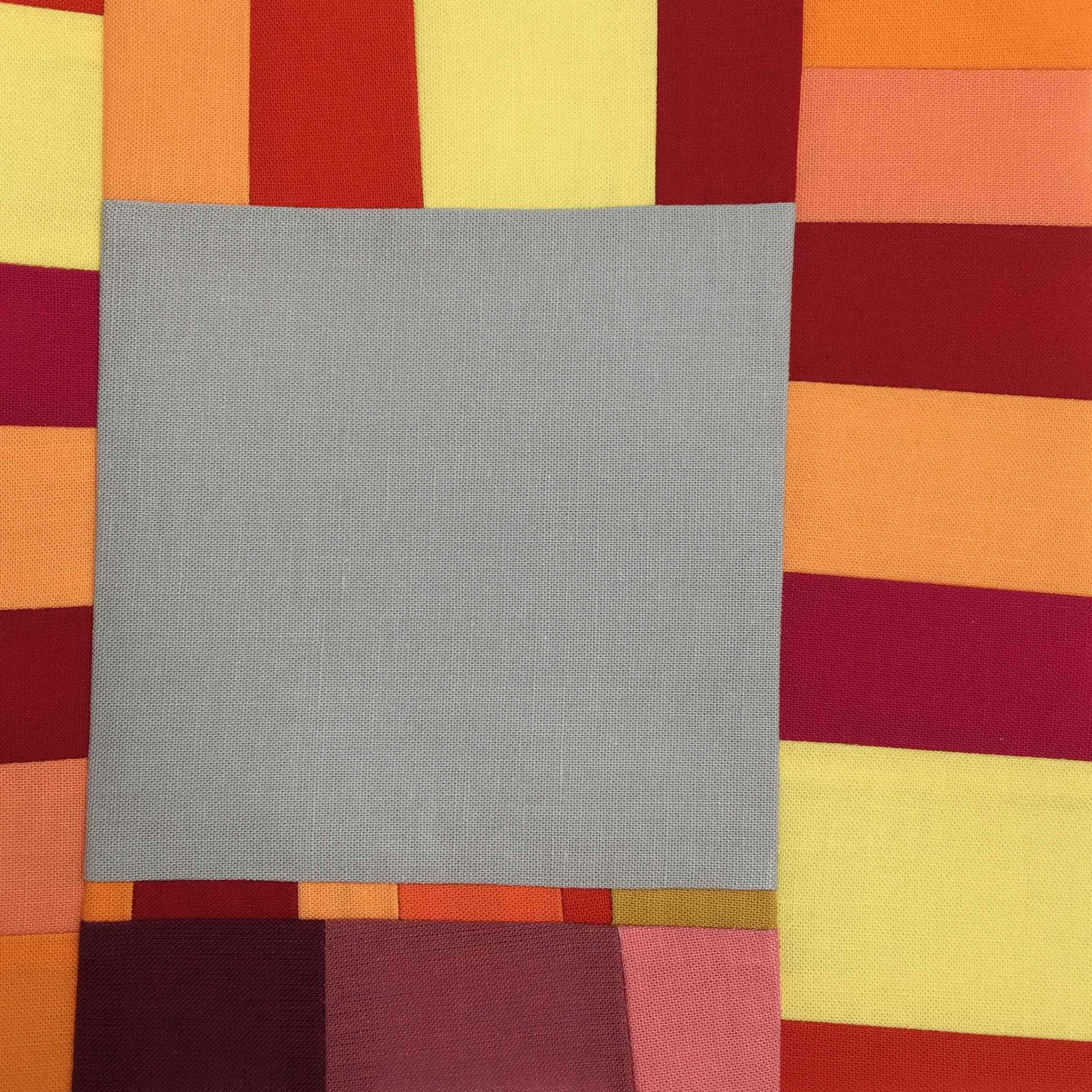 Window, Day 105 of 2017. May 3, 2017. Design parameters: One grey square surrounded by warm color rectangles. These parameters are the opposite of my current Windows series.