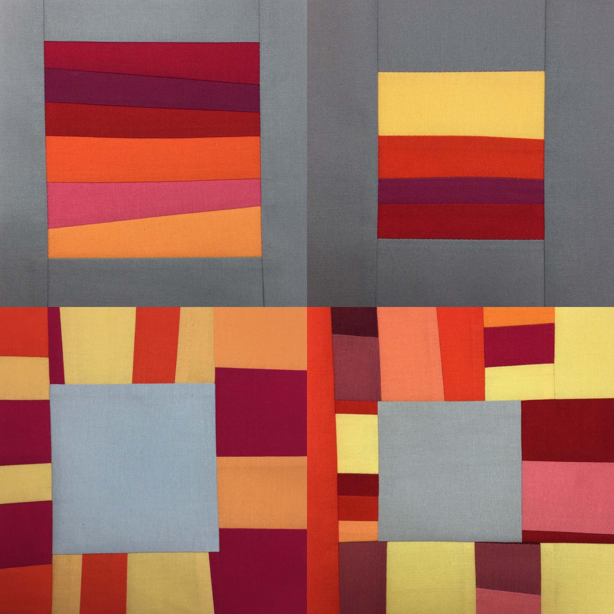 2 Daily Squares of my current Inverse Windows series shown in upper portion and 2 Daily Squares of the Windows series shown below.