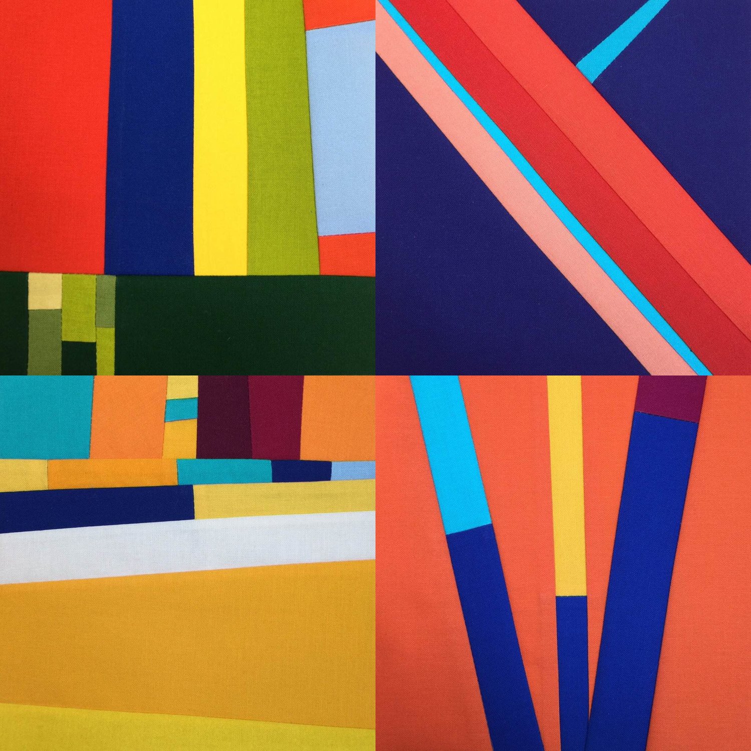 My favorite daily squares of each of the Four Elements series, 2016. Upper left: Earth Upper right: Water Lower left: Sky Lower right: Fire
