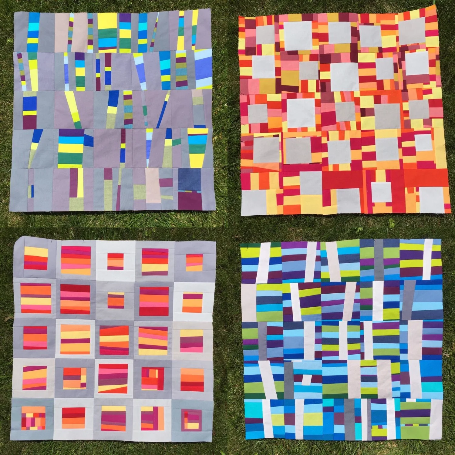 Trees and Windows Four Part series for 100 Day Project, April 4-July 12, 2017. Upper Right: Trees Upper Left: Windows Lower Left: Inverse Windows Lower Right: Inverse Trees