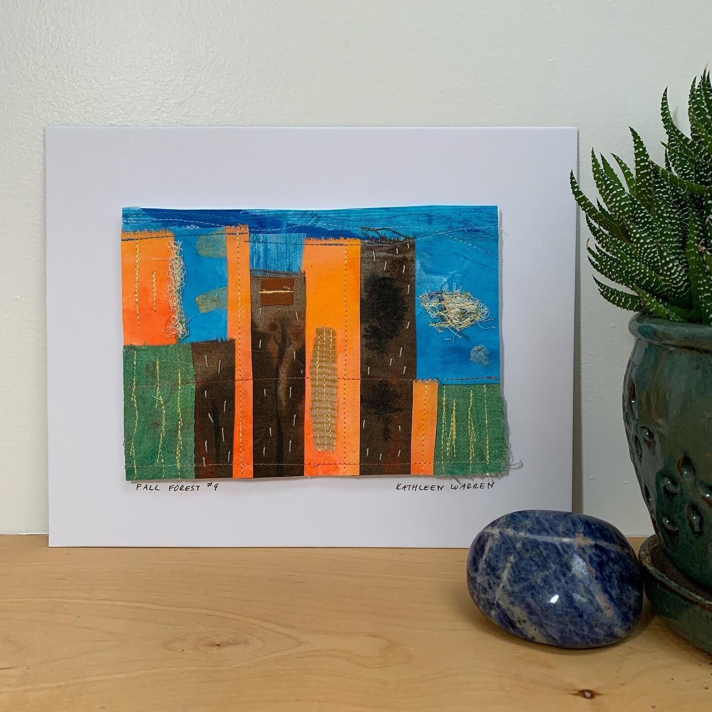 Online Sale ends at 5 pm CT today. Fall Forest series is the big winner with most sold so far. Click the link in profile. 

I think it is the glowing orange fabric and contrast. It really does make you feel you are looking at a stand of trees at the 