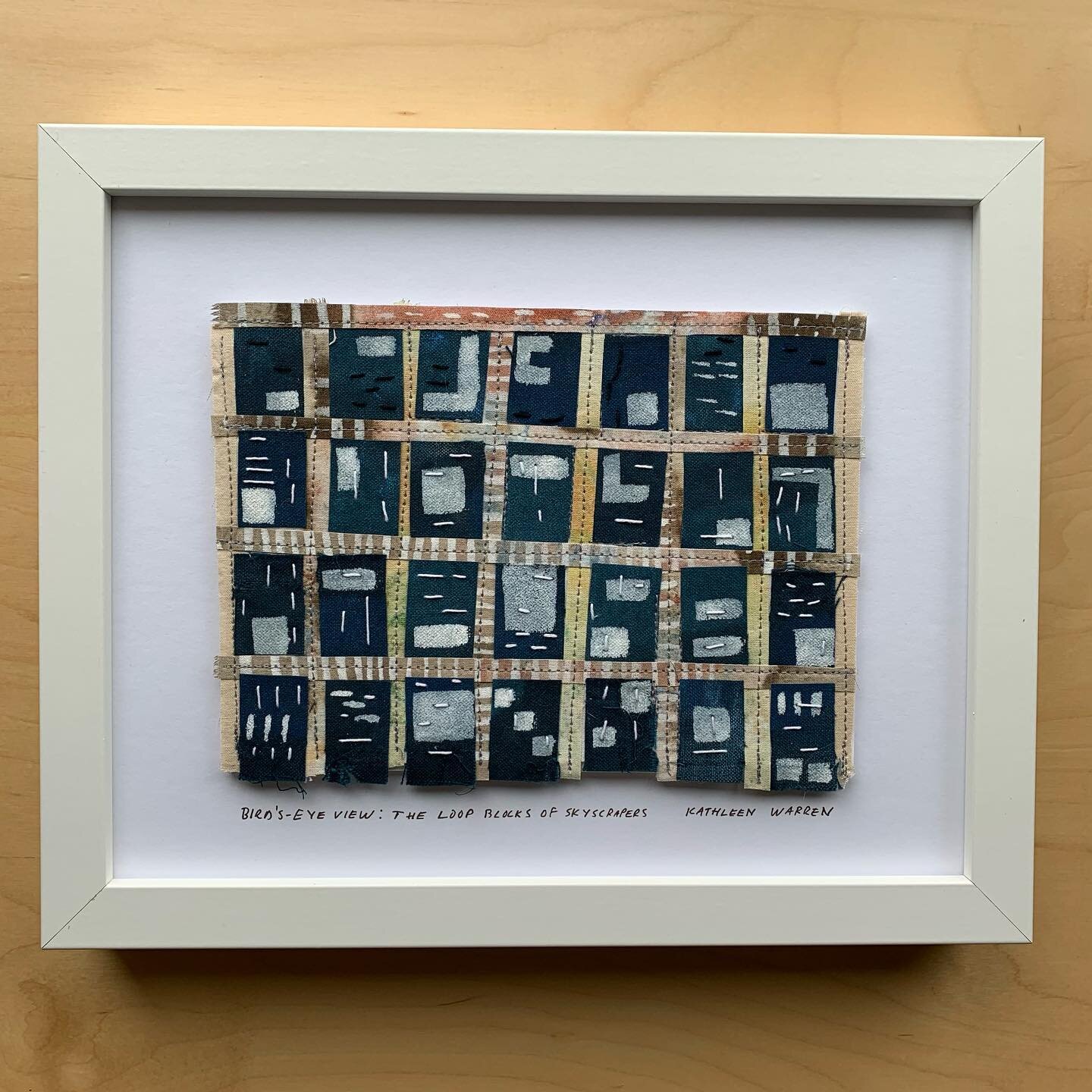Bird&rsquo;s eye View series: Chicago shoreline and the Loop

Combining my love of drone shots and a sense of place. 
Printed maps of Chicago on tea-dyed sheets and painted deconstructed old shirts. 

In person Mother Earth Art Market TODAY May 8, 12