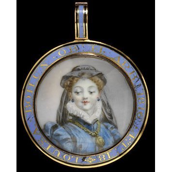 England, c. 1816. Locket, enameled gold set with a miniature V&A Museum