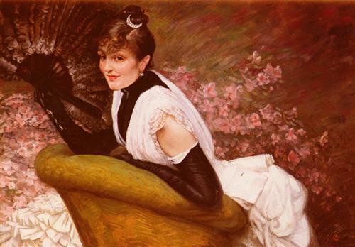 Portrait Of A Lady with a Fan – James Tissot
