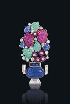 AN ART DECO ‘TUTTI FRUTTI’ BROOCH, BY CARTIER Christie’s 5968