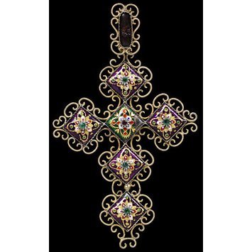 France, c. 1870 Silver-gilt filigree with Bressan enamels and coloured pastes V&A Museum