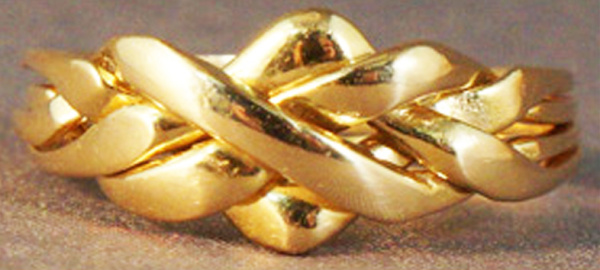 Classic Gold Puzzle Ring Closed