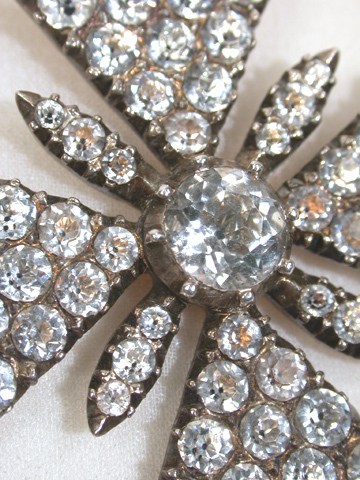 Close up of ‘Black Dot’ Paste Pendant, Sold by Georgian Jewelry