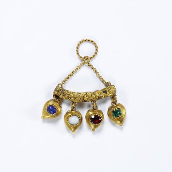 V&A MuseumEngland, Britain Date: ca. 1830 Materials and Techniques: Gold with lapis lazuli, glass in imitation of opal, garnet, emerald and gold