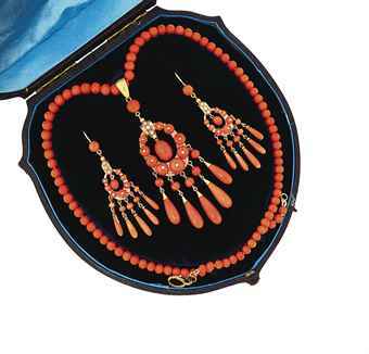 Christie’s Sale 8127, 16 January 2013, London, South Kensington A Victorian coral demi-parure
