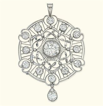 Christie’s Sale 7853, Jewels – The London Sale, 9 June 2010, London, King Street EDWARDIAN DIAMOND PENDANT