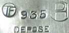  Mark: TF, 935, Depose, PH (PH for Patriz Huber who designed exclusively for Fahrner from 1901-1902) Courtesy friend of RCJ