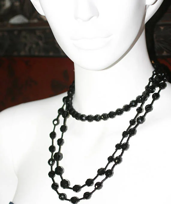 Vintage French Jet Necklaces