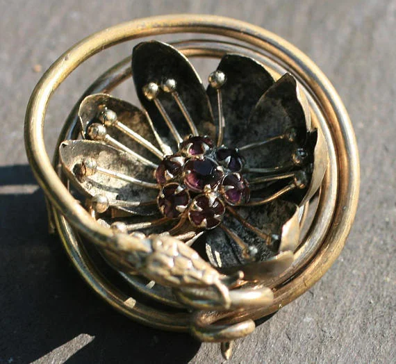 Jugendstil Snake Brooch