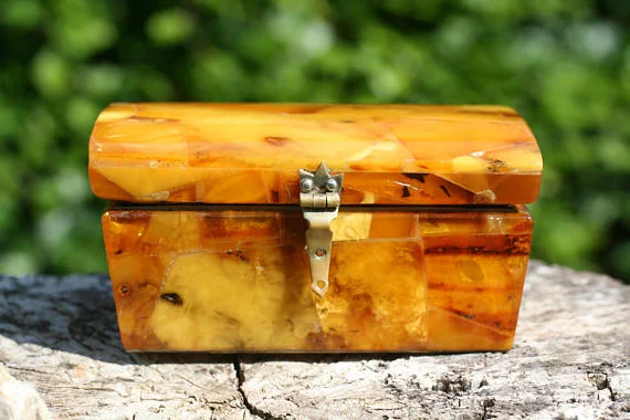 Art Deco Amber Box
