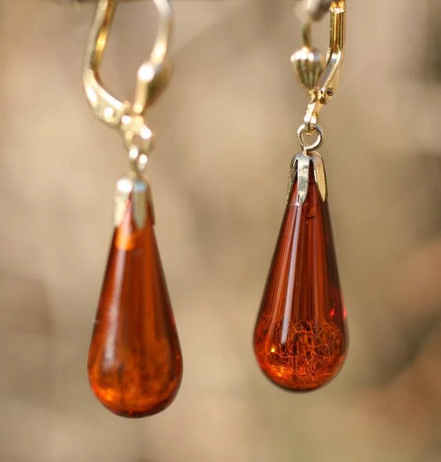 Art Deco Amber Earrings