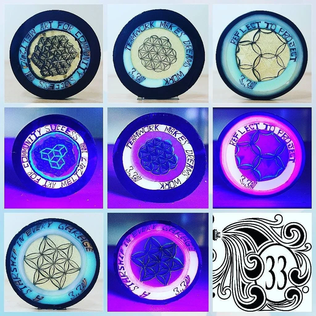 Project 33 Art Units - Borosilicate Murrine Glass Coins
