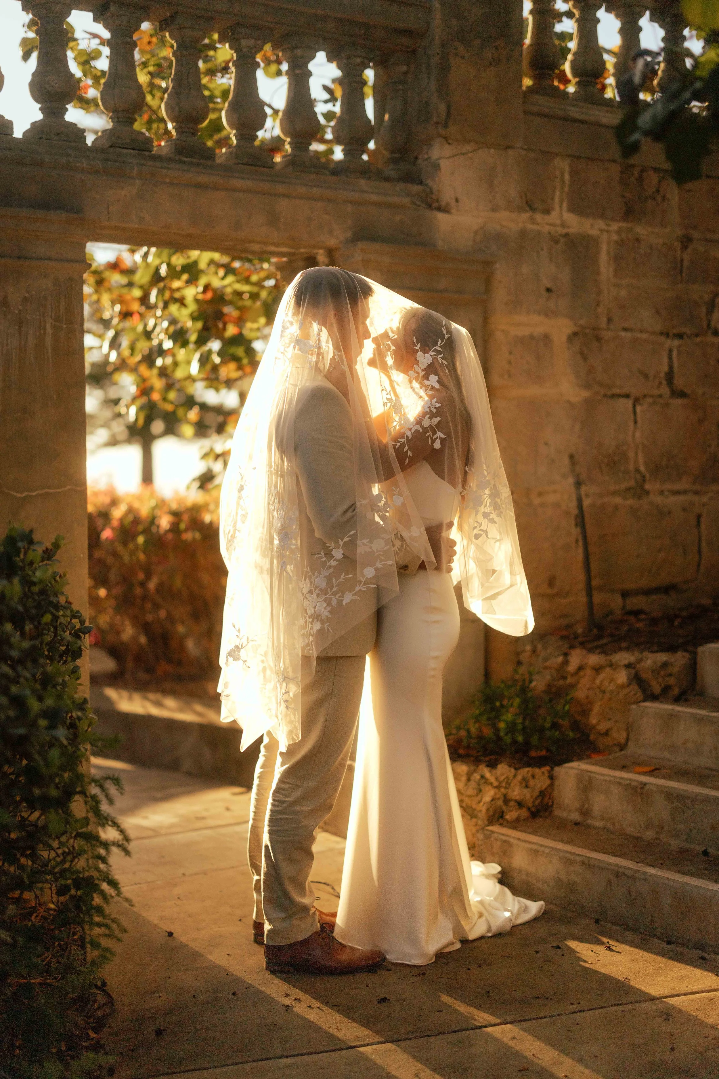 Bride and Groom in golden hour