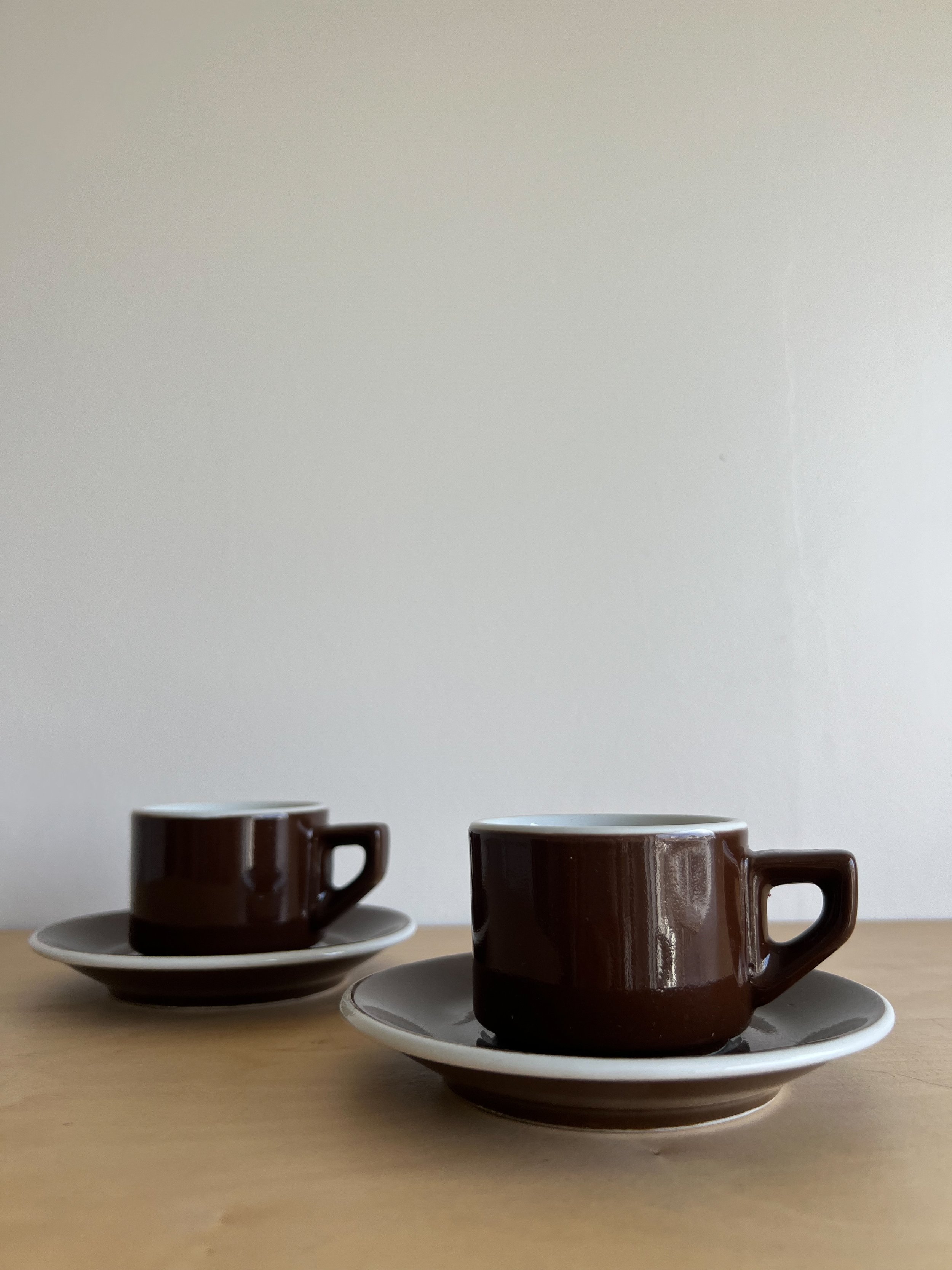 Set of 2 Chocolate Brown Espresso Cup Sets — THE SWEETEST LANGUAGE