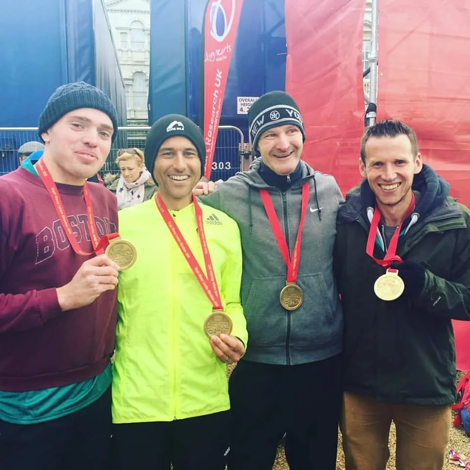 My training partners Matt, Ian, Will (and Paul and Matt not pictured) provide just the right support