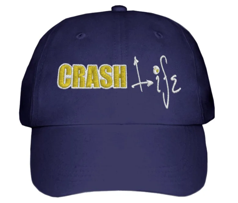 CRASH Life Embroidered Hat (Navy Blue)