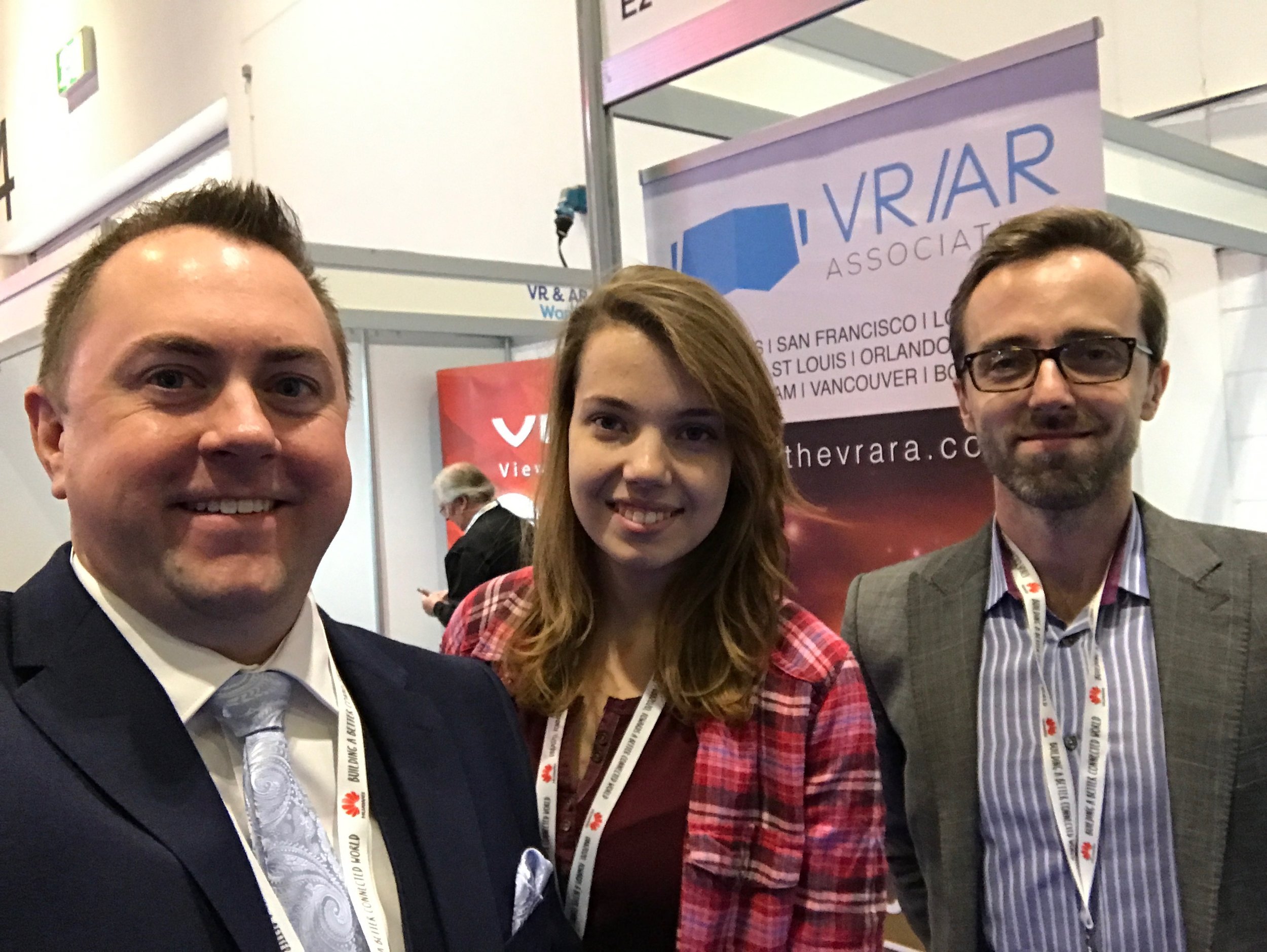 Nathan, Ana, and Kris at the VRARA booth