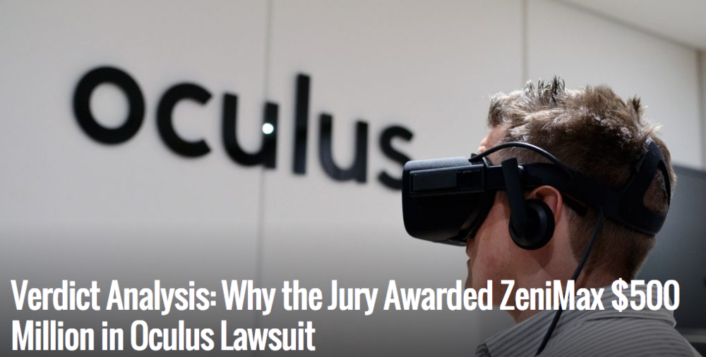 Verdict Analysis: Why the Jury Awarded $500 Million in Oculus Lawsuit — VR/AR - The